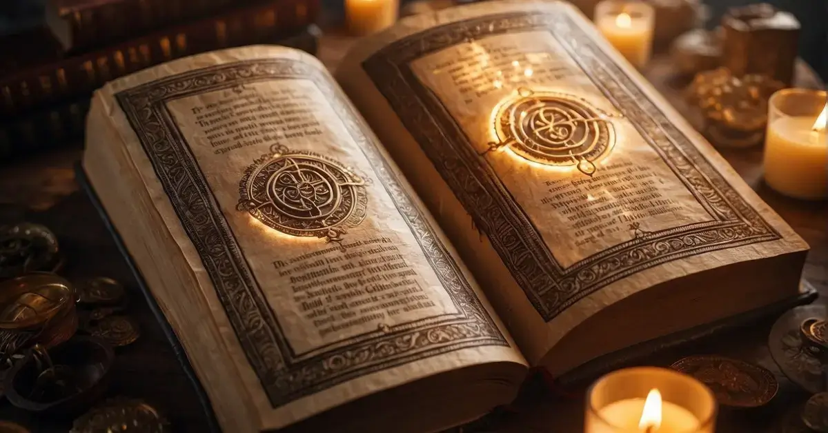 20+ Mind Blowing Deep Spritual Quotes 2024: Some Will Surprise You 2024 1 Mind Blowing Deep Spritual Quotes: An ancient book with glowing pages emanating wisdom. Surrounding it, symbols of different cultures and eras