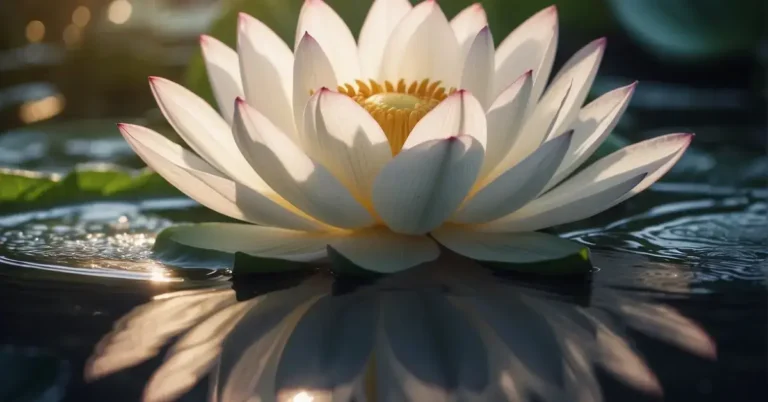 20+ Spiritual Tattoo Ideas You´ll Love Too 2024 171 spiritual tattoo ideas: spiritual tattoo ideas: A serene lotus flower blooming from a swirling pool of water, surrounded by ethereal rays of light and delicate feathers