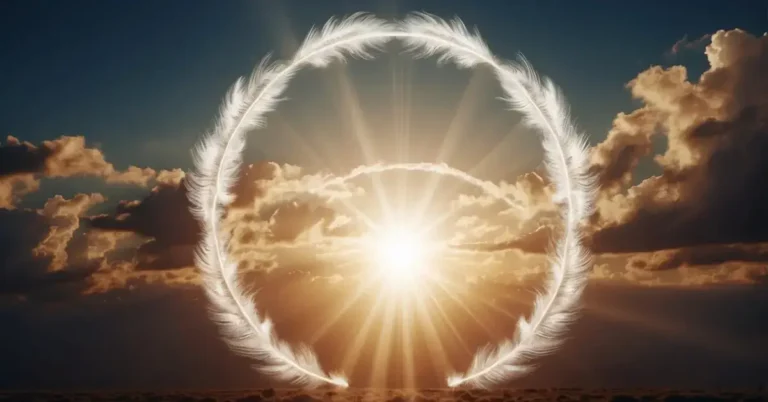 666 Angel Number: Positive Spiritual Significance 2024 9 666 Angel Number: A glowing halo hovers above the number 666, surrounded by celestial clouds and angelic feathers