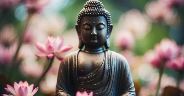 20+ Buddha Tattoo Sleeve Ideas You Will Love 2024 1 Buddha Tattoo Sleeve: A serene Buddha figure surrounded by lotus flowers and swirling clouds