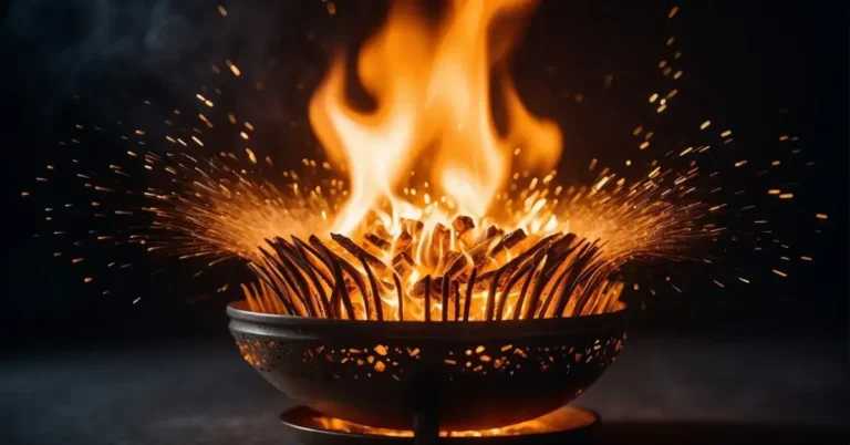 Spiritual Meaning of Fire in a Dream: Symbolic Messages 2024 9 Spiritual Meaning Of Fire In A Dream: A blazing fire surrounded by darkness, radiating warmth and light, symbolizing passion, transformation, and purification in a dream