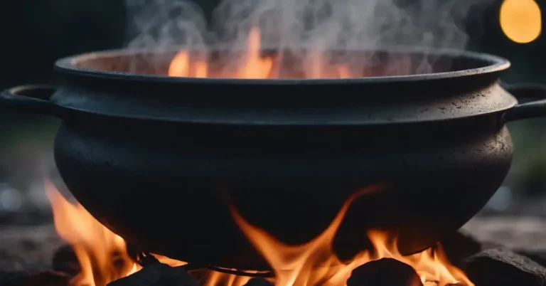 Full Moon Ritual Burning Paper: Transform With Lunar Magic 2024 7 Full Moon Ritual Burning Paper: A cauldron sits beneath the full moon, flames licking the edges as paper burns, releasing wisps of smoke into the night sky