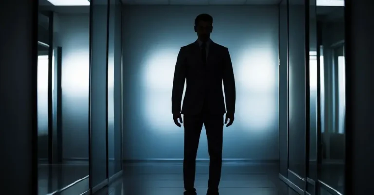 Is Shadow Work Dangerous: Exploring The Risks 2024 1 Is Shadow Work Dangerous: A dark figure stands in front of a mirror, facing their own reflection. The room is dimly lit, with shadows cast across the walls