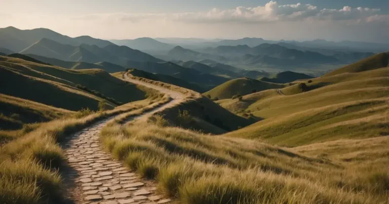 Spiritual Journey Stages: Your Path To Enlightenment 2024 2 Spiritual Journey Stages: A winding path leading through serene landscapes, with various milestones representing the stages of a spiritual journey