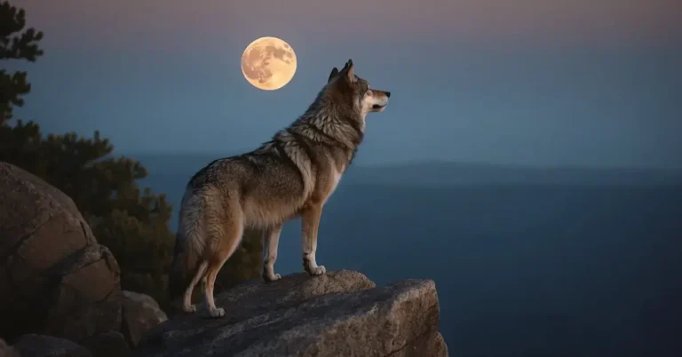 Spiritual Meaning Of Wolves In Dreams: Their Symbolism 2024 3 Spiritual Meaning Of Wolves In Dreams: A lone wolf standing on a rocky cliff, howling at the moon with a sense of strength and mystery