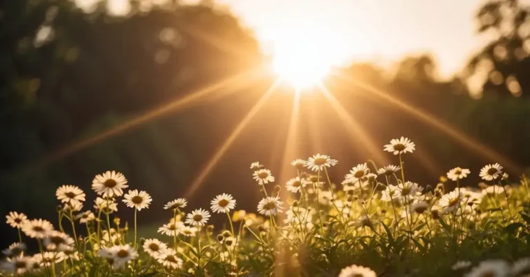 Sun Spiritual Meaning: Powerful Symbolism and Influence 2024 3 Sun Spiritual Meaning: The sun shines brightly over a tranquil landscape, casting a warm and comforting glow. Its rays radiate a sense of spiritual significance and enlightenment