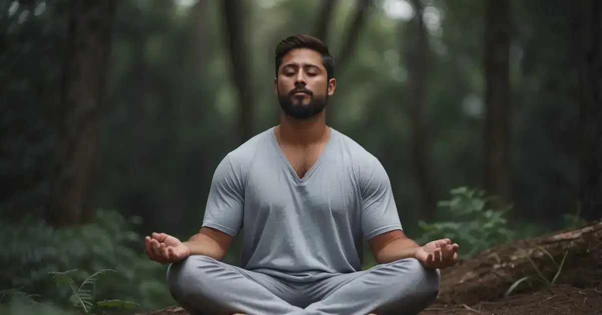 How To Meditate In Type Soul: A serene figure sits cross-legged, surrounded by a peaceful aura. Their eyes are closed, and their posture is relaxed, exuding a sense of inner calm and focus