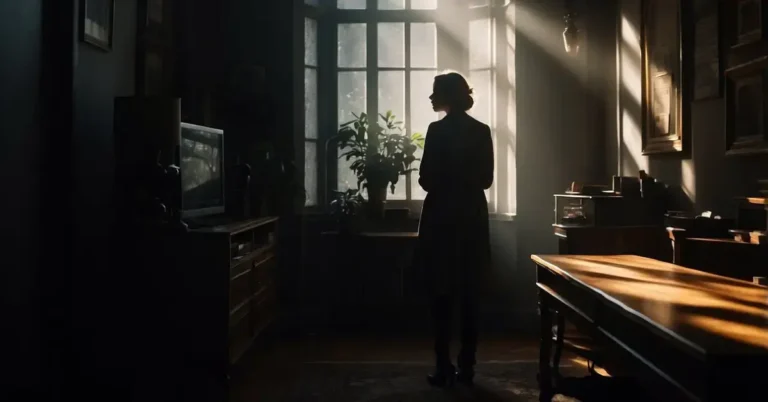 Shadow Work Questions: Friendly Guide To Self-Discovery 2024 10 Shadow Work Questions: A dimly lit room with a single source of light casting deep shadows, creating a sense of mystery and introspection