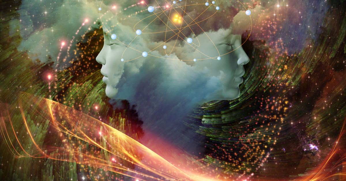 Benefits Of Lucid Dreaming: two faces are in clouds