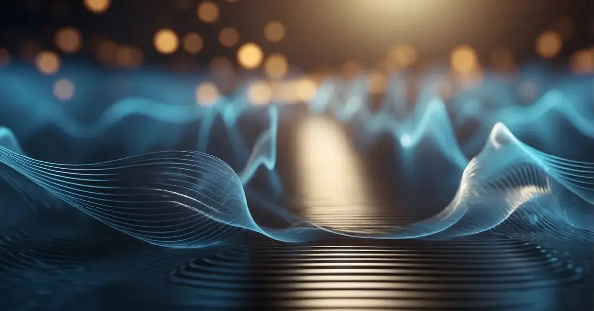 Binaural Beats Danger: Two sound waves intersect, creating a pulsating pattern. One wave is slightly higher in frequency than the other