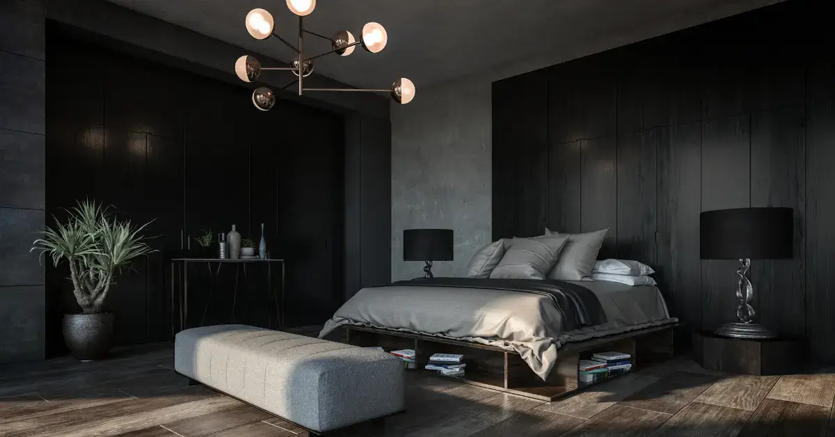 Dark Spiritual Aesthetic Room: a dark bedroom