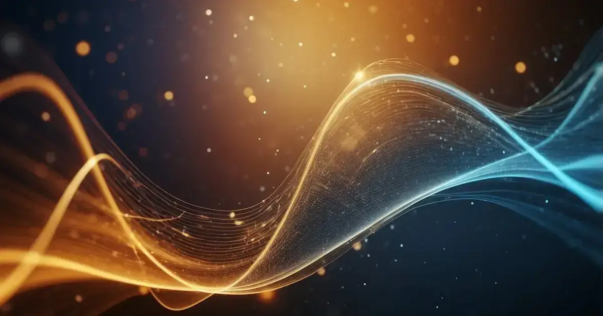 Do Binaural Beats Work: Two sound waves with different frequencies intersecting in a brain, creating a rhythmic pulsing effect