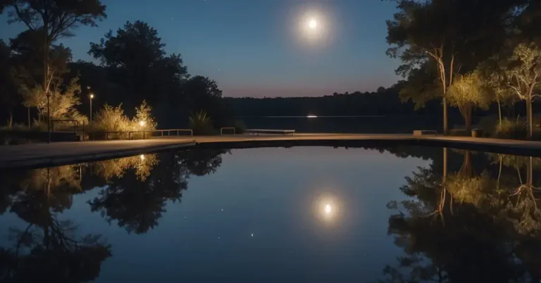 Moon Water: Mystical Benefits and Uses 2024 2 Moon Water: The moon's reflection shimmers on a tranquil pool of water, casting a serene glow on the surrounding landscape