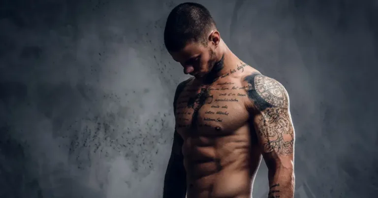 20+ Tattoo Symbol For Strenght You Must Know 2024 159 Tattoo Symbol For Strenght: a man with a lot of tattoos