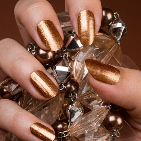 Latest Articles 4 Brown Aura Nails: brown nails with glitter